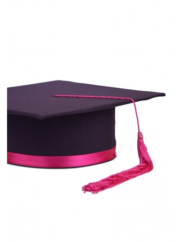 Toca absolvire violet roz