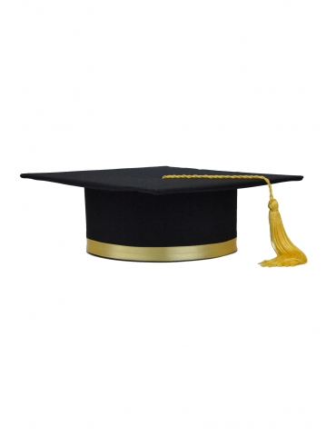Yellow black graduation cap