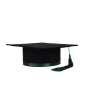 Dark green black graduation...