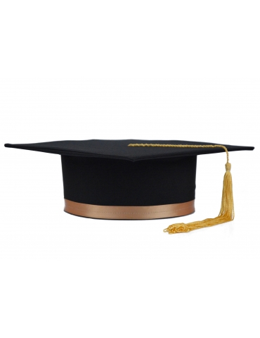 Golden black graduation cap