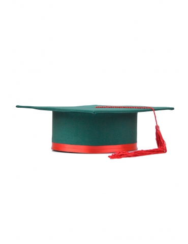 Red green graduation cap