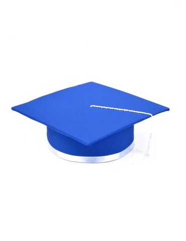 Toca absolvire albastru alb