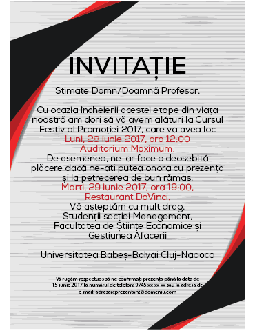 Graduation invitation model 1