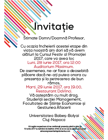 Graduation invitation model 6